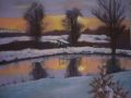 Coucher de soleil sur le lac, 2011 - Paysages
