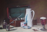 Pipes et flacons, d'après Chardin - Copie d'après les Maîtres anciens