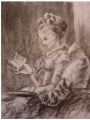 La liseuse, d'après Fragonard, 2014 - Dessins