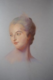 La Marquise de Pompadour, esquisse d'après Maurice-Quentin de La Tour - Portraits