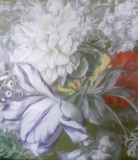 Fleurs, détail d'après Huysum. Deuxième étape - Pas à pas